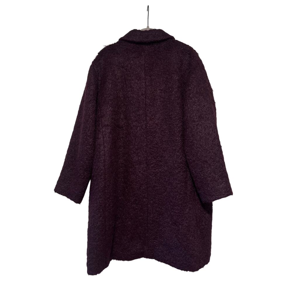 Eileen Fisher Women's Purple Textured Boucle Long Coat Size L - Picture 13 of 13